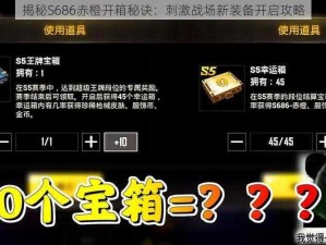 揭秘S686赤橙开箱秘诀：刺激战场新装备开启攻略