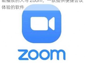 能播放的人与 Zoom，一款提供便捷会议体验的软件