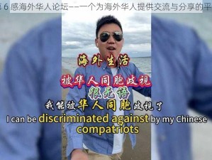 第 6 感海外华人论坛——一个为海外华人提供交流与分享的平台