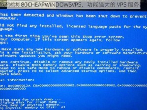 老太太 80CHEAPWINDOWSVPS，功能强大的 VPS 服务器