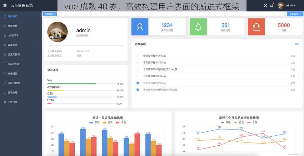 vue 成熟 40 岁，高效构建用户界面的渐进式框架