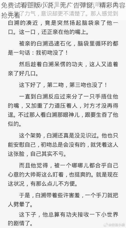 免费试看正版小说，无广告弹窗，精彩内容抢先看