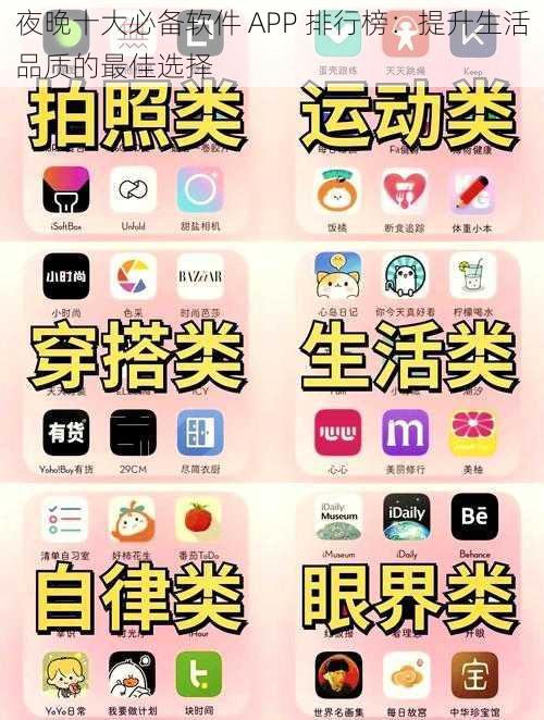 夜晚十大必备软件 APP 排行榜：提升生活品质的最佳选择