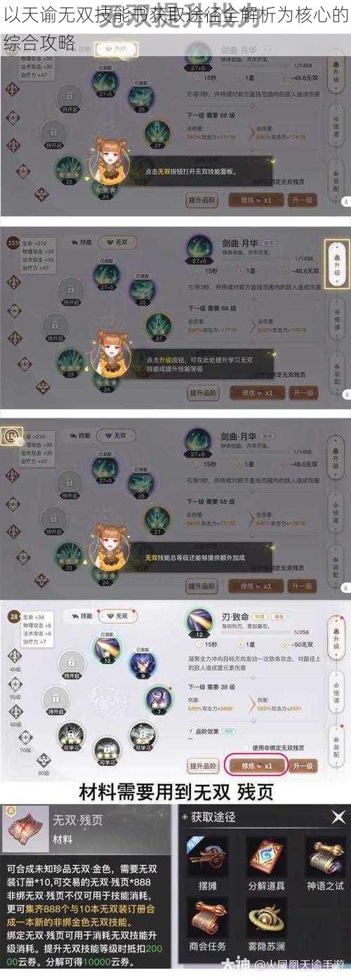 以天谕无双技能书获取途径全解析为核心的综合攻略