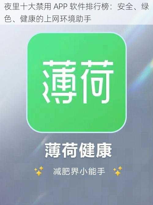 夜里十大禁用 APP 软件排行榜：安全、绿色、健康的上网环境助手