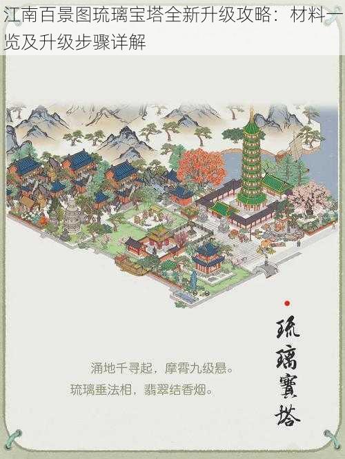 江南百景图琉璃宝塔全新升级攻略：材料一览及升级步骤详解