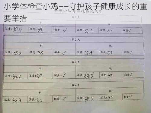 小学体检查小鸡——守护孩子健康成长的重要举措