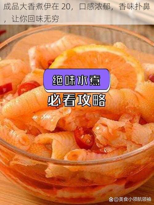 成品大香煮伊在 20，口感浓郁，香味扑鼻，让你回味无穷