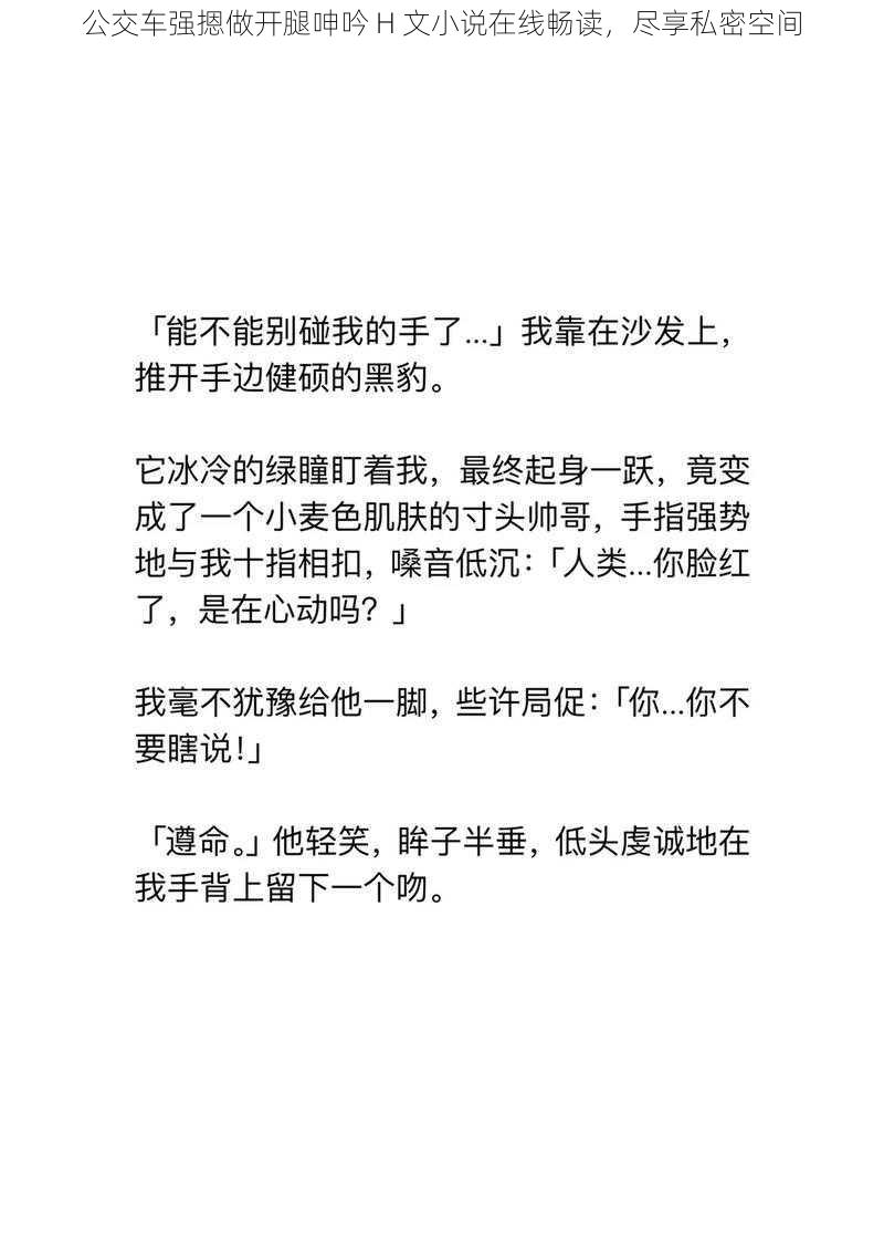 公交车强摁做开腿呻吟 H 文小说在线畅读，尽享私密空间