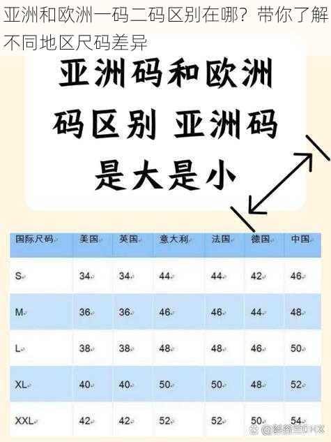 亚洲和欧洲一码二码区别在哪？带你了解不同地区尺码差异