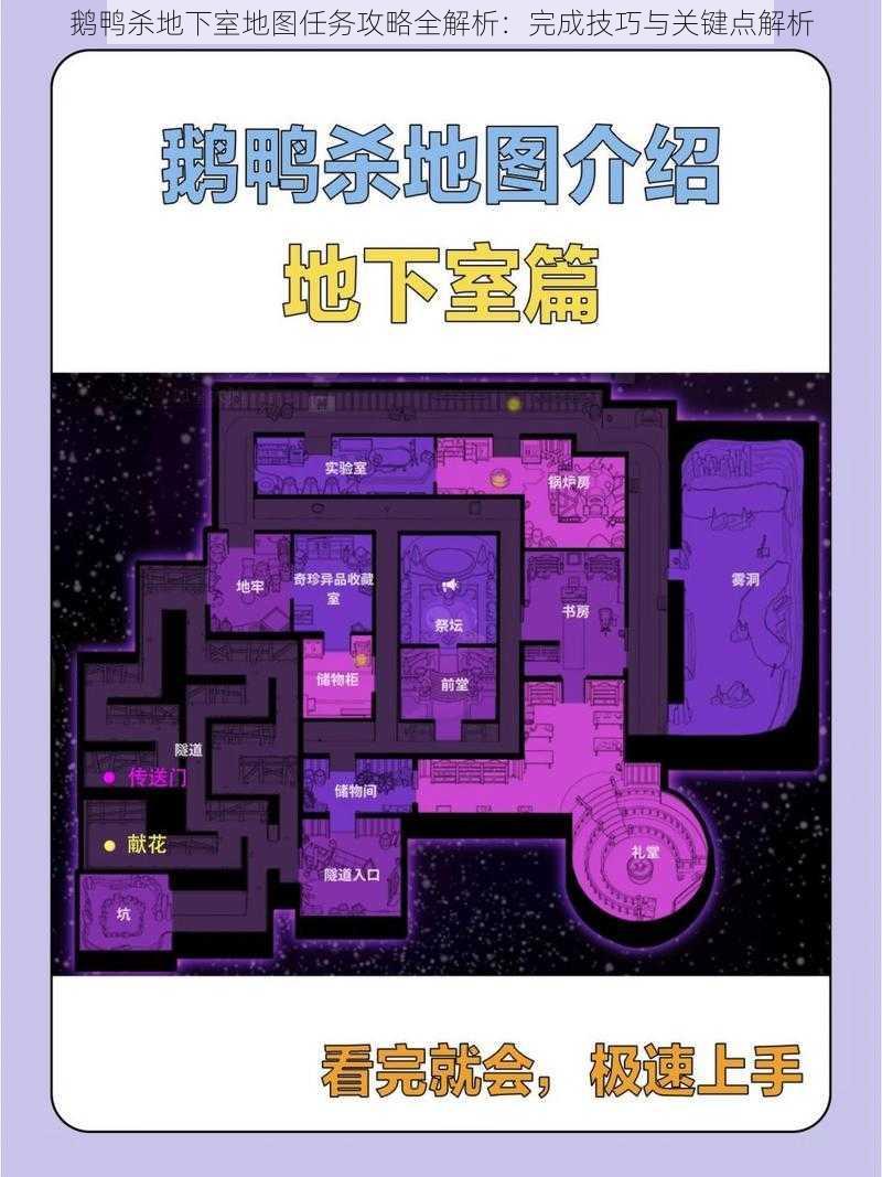 鹅鸭杀地下室地图任务攻略全解析：完成技巧与关键点解析