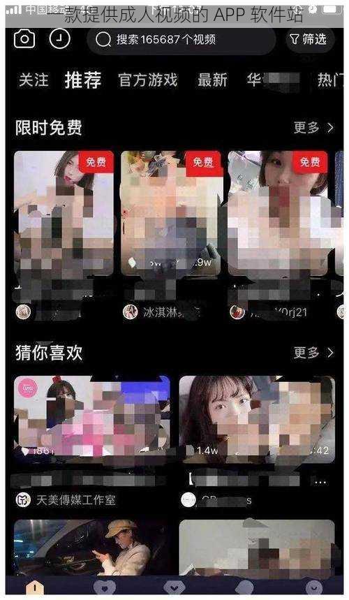 一款提供成人视频的 APP 软件站