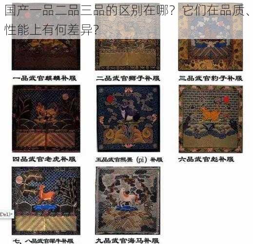 国产一品二品三品的区别在哪？它们在品质、性能上有何差异？