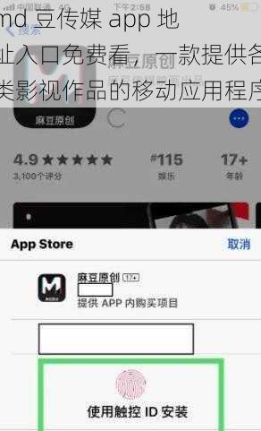 md 豆传媒 app 地址入口免费看，一款提供各类影视作品的移动应用程序