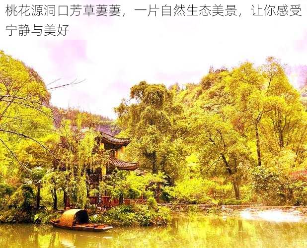 桃花源洞口芳草萋萋，一片自然生态美景，让你感受宁静与美好