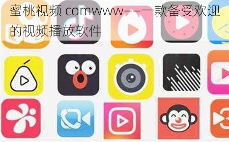 蜜桃视频 comwww——一款备受欢迎的视频播放软件