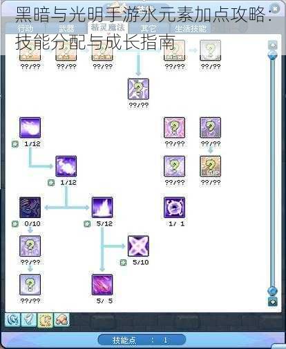 黑暗与光明手游水元素加点攻略：技能分配与成长指南