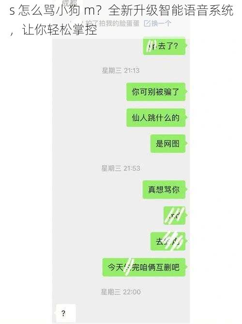 s 怎么骂小狗 m？全新升级智能语音系统，让你轻松掌控