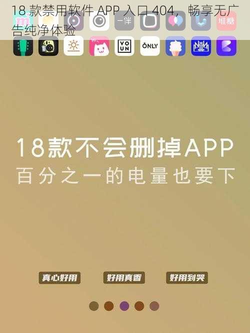 18 款禁用软件 APP 入口 404，畅享无广告纯净体验