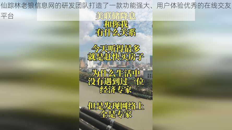 仙踪林老狼信息网的研发团队打造了一款功能强大、用户体验优秀的在线交友平台