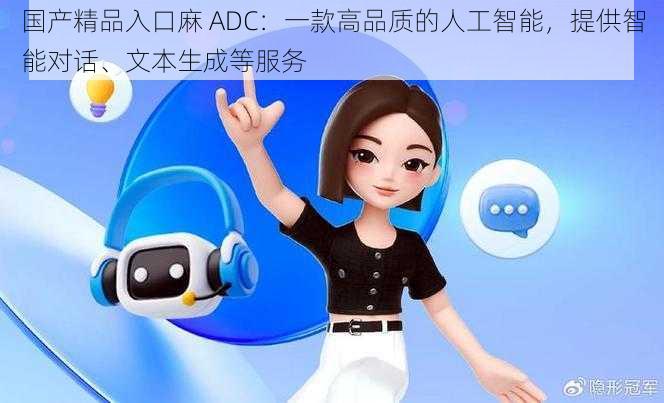 国产精品入口麻 ADC：一款高品质的人工智能，提供智能对话、文本生成等服务