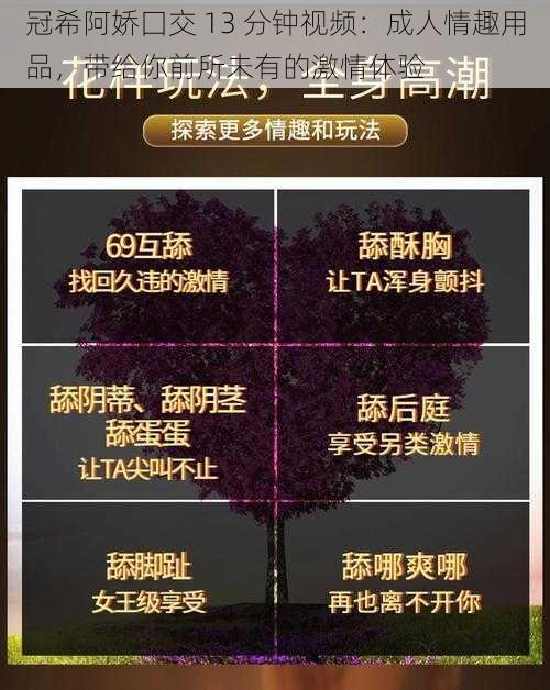 冠希阿娇囗交 13 分钟视频：成人情趣用品，带给你前所未有的激情体验