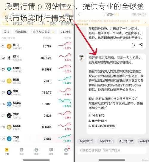 免费行情 p 网站国外，提供专业的全球金融市场实时行情数据