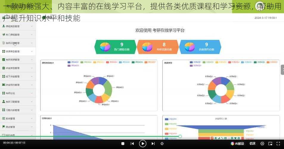 一款功能强大、内容丰富的在线学习平台，提供各类优质课程和学习资源，帮助用户提升知识水平和技能