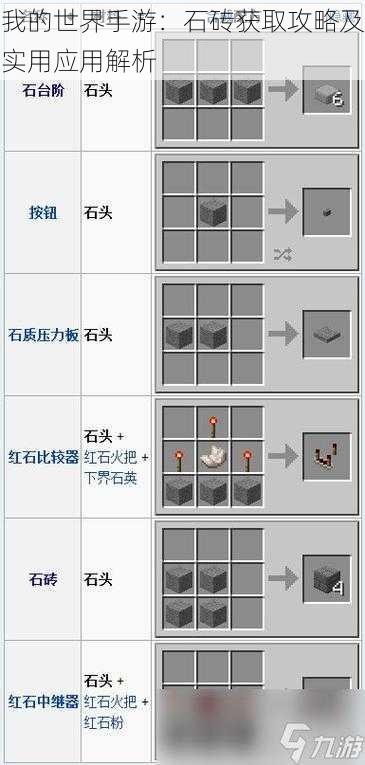 我的世界手游：石砖获取攻略及实用应用解析