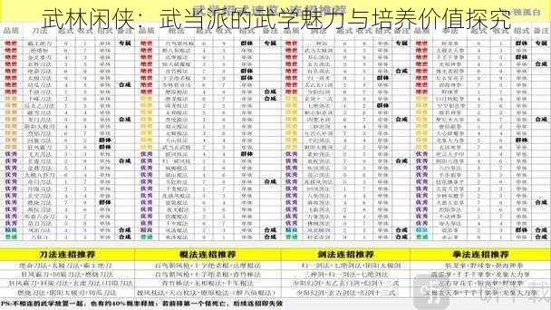 武林闲侠：武当派的武学魅力与培养价值探究