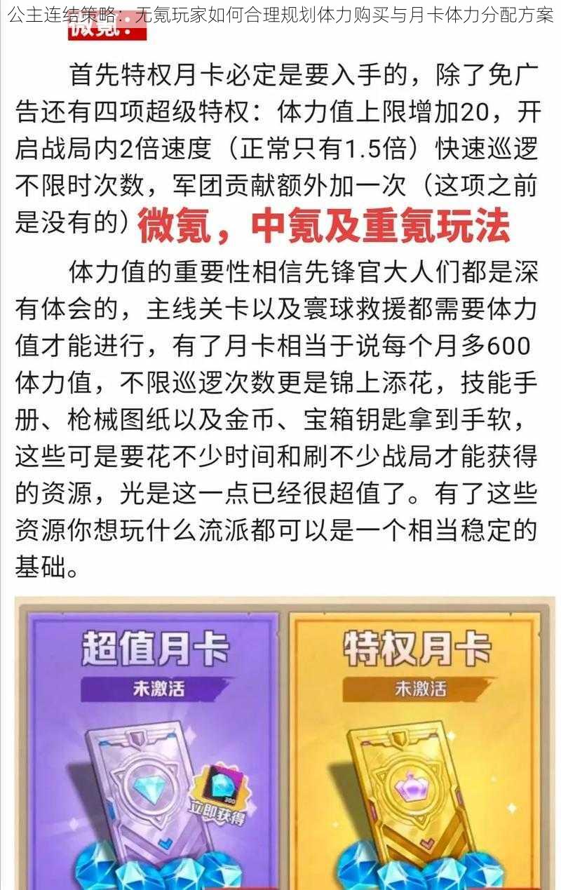 公主连结策略：无氪玩家如何合理规划体力购买与月卡体力分配方案