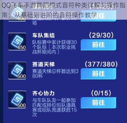 QQ飞车手游舞蹈模式音符种类详解与操作指南：从基础到进阶的音符操作教学