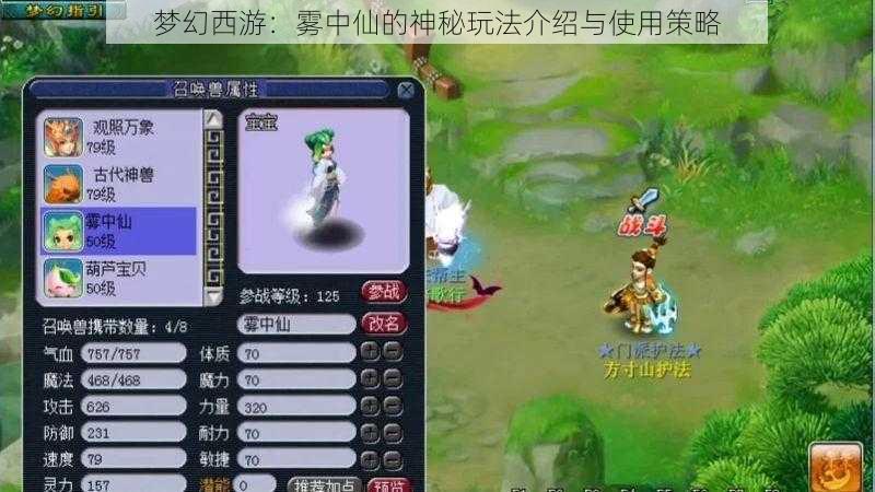 梦幻西游：雾中仙的神秘玩法介绍与使用策略