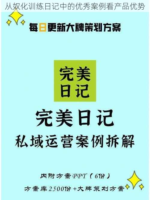 从奴化训练日记中的优秀案例看产品优势