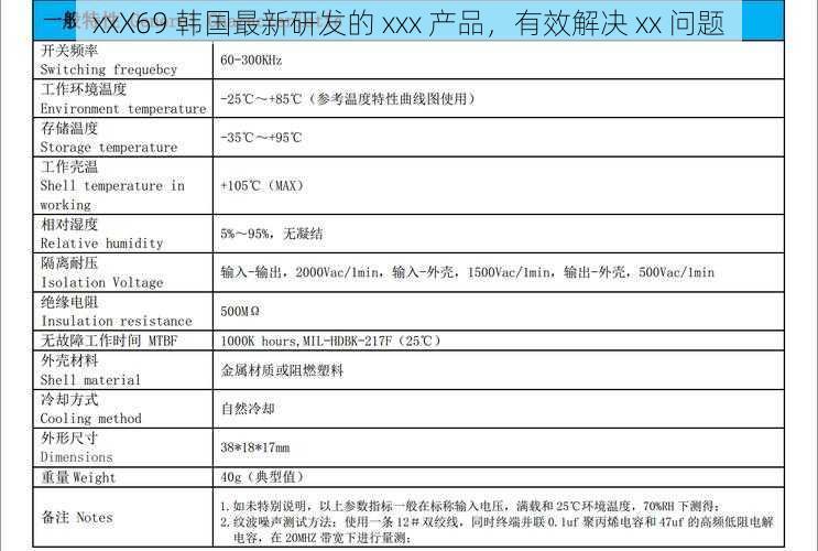 xxX69 韩国最新研发的 xxx 产品，有效解决 xx 问题