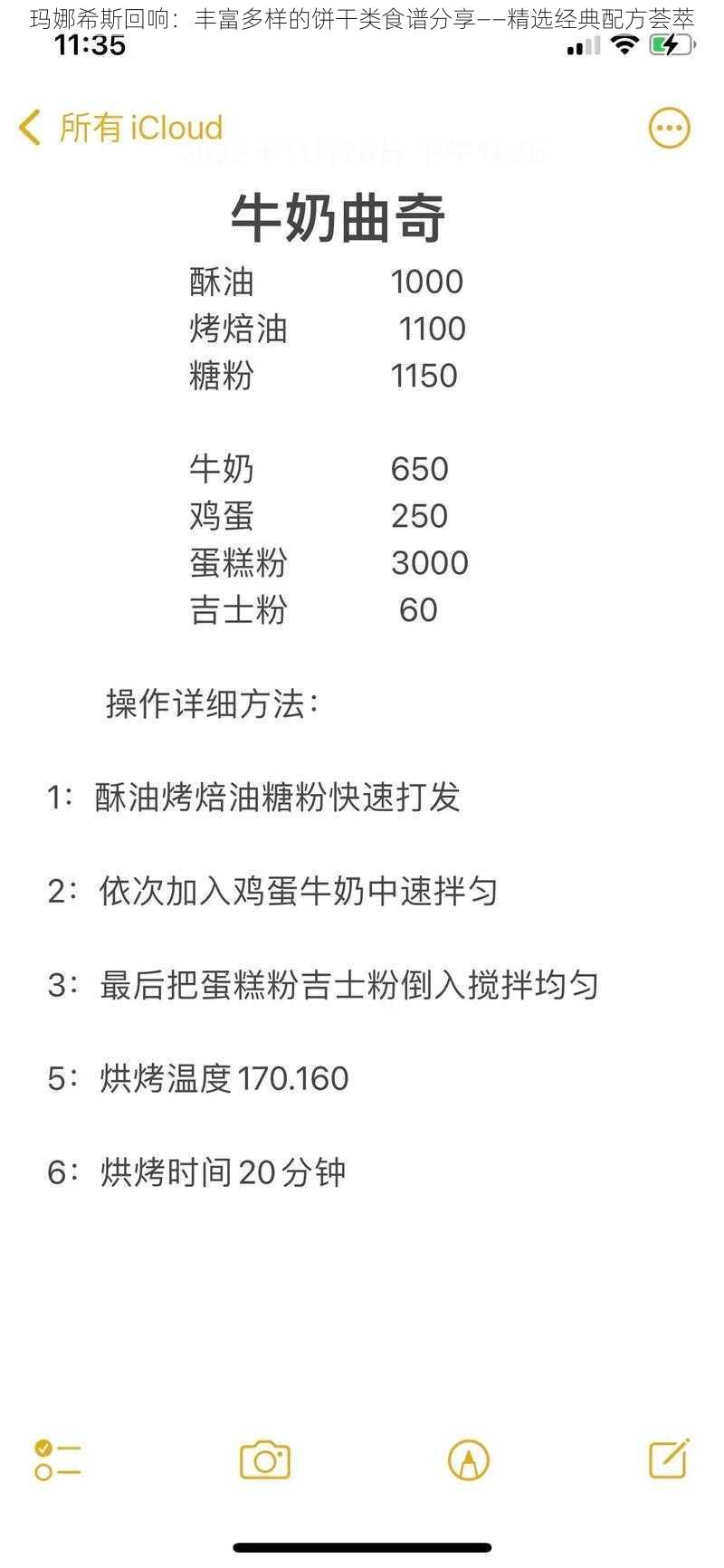 玛娜希斯回响：丰富多样的饼干类食谱分享——精选经典配方荟萃