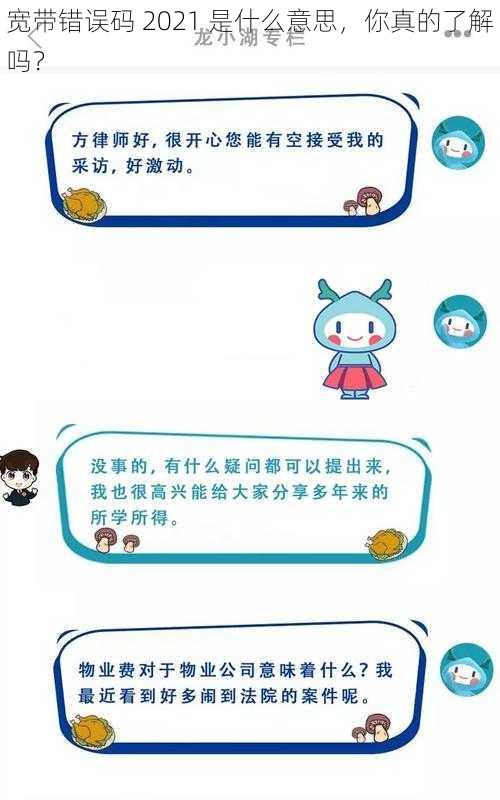 宽带错误码 2021 是什么意思，你真的了解吗？