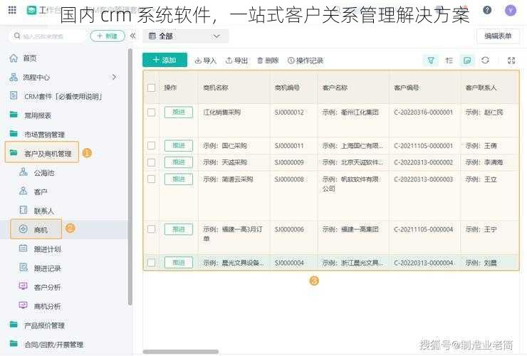 国内 crm 系统软件，一站式客户关系管理解决方案