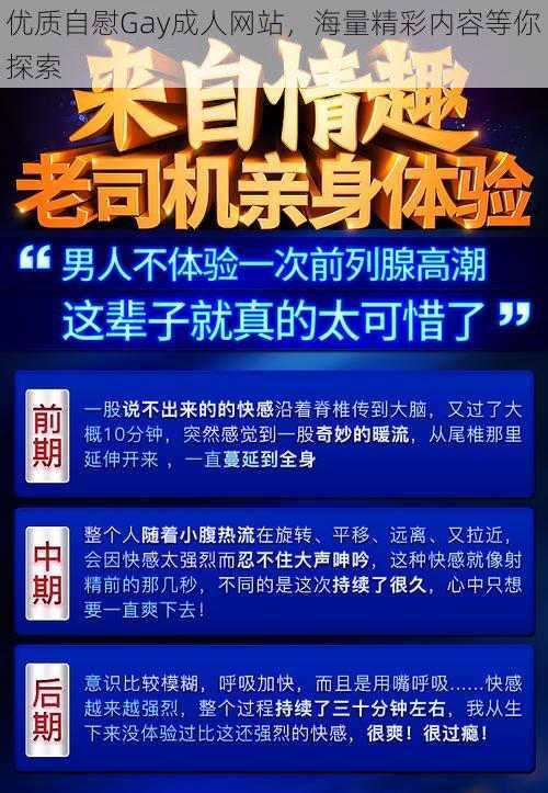 优质自慰Gay成人网站，海量精彩内容等你探索