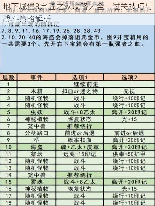 地下城堡3宗匠之家攻略大全：过关技巧与战斗策略解析