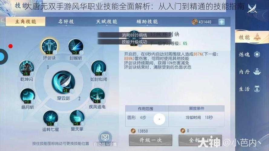 大唐无双手游风华职业技能全面解析：从入门到精通的技能指南