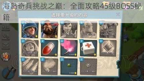 海岛奇兵挑战之巅：全面攻略45级BOSS秘籍