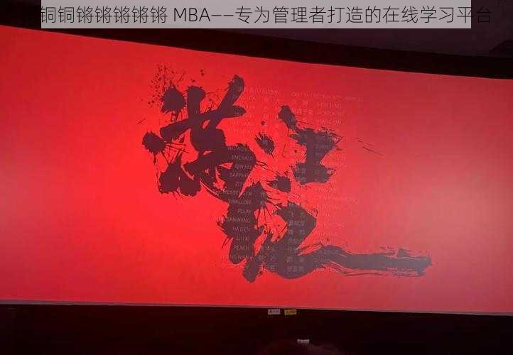 铜铜铜锵锵锵锵锵 MBA——专为管理者打造的在线学习平台