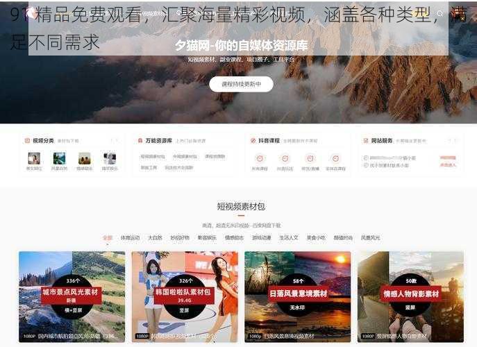 91 精品免费观看，汇聚海量精彩视频，涵盖各种类型，满足不同需求