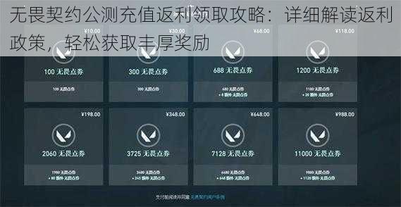 无畏契约公测充值返利领取攻略：详细解读返利政策，轻松获取丰厚奖励
