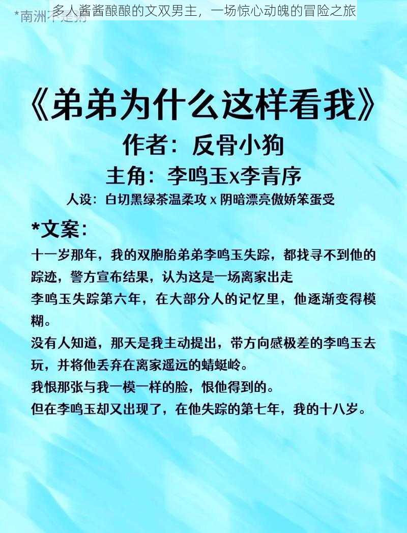 多人酱酱酿酿的文双男主，一场惊心动魄的冒险之旅