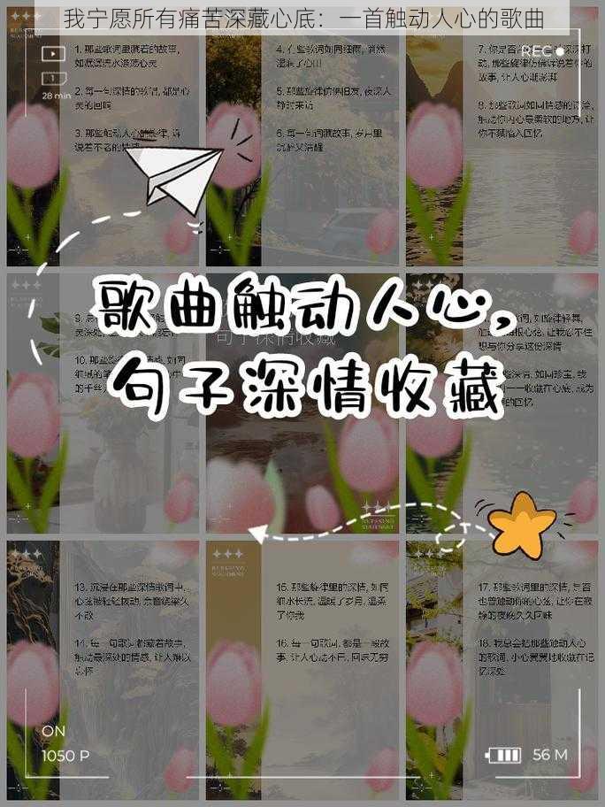 我宁愿所有痛苦深藏心底：一首触动人心的歌曲