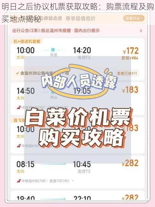 明日之后协议机票获取攻略：购票流程及购买地点揭秘