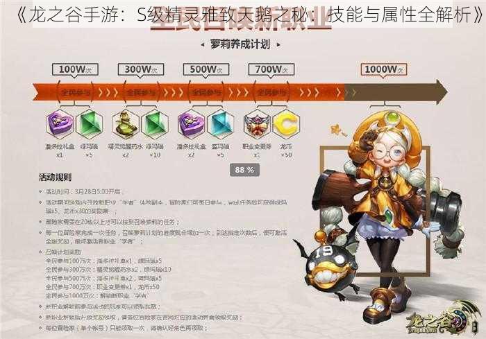 《龙之谷手游：S级精灵雅致天鹅之秘：技能与属性全解析》