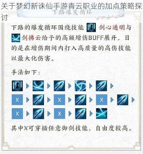 关于梦幻新诛仙手游青云职业的加点策略探讨